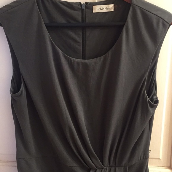 Calvin Klein size 10 Work Dress Olive Green - Picture 3 of 3